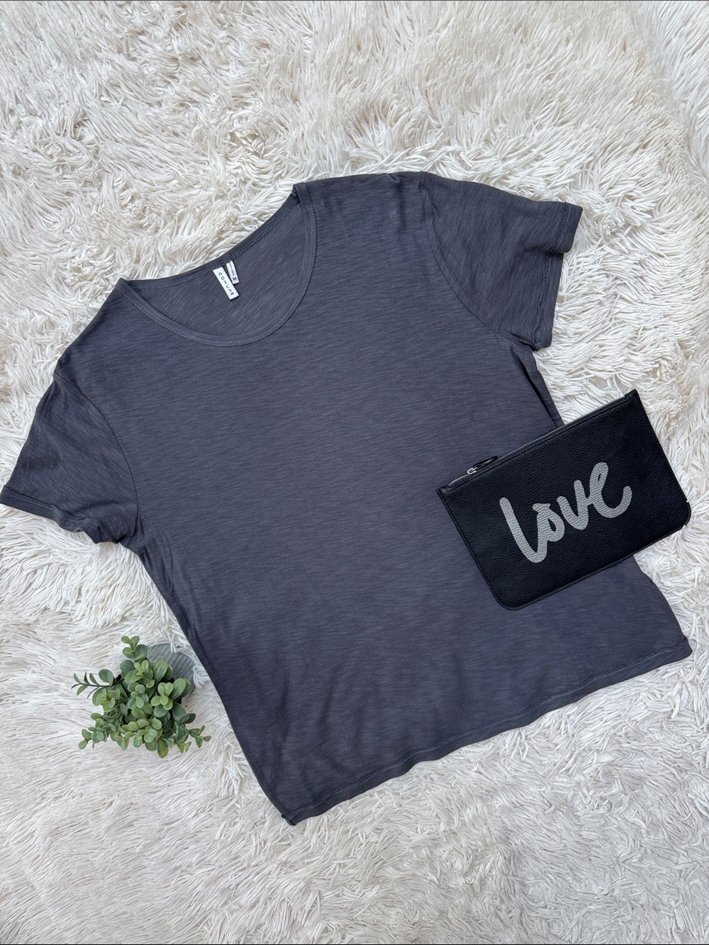 Comune Crewneck Slub Tee NWOT 💗 Charcoal